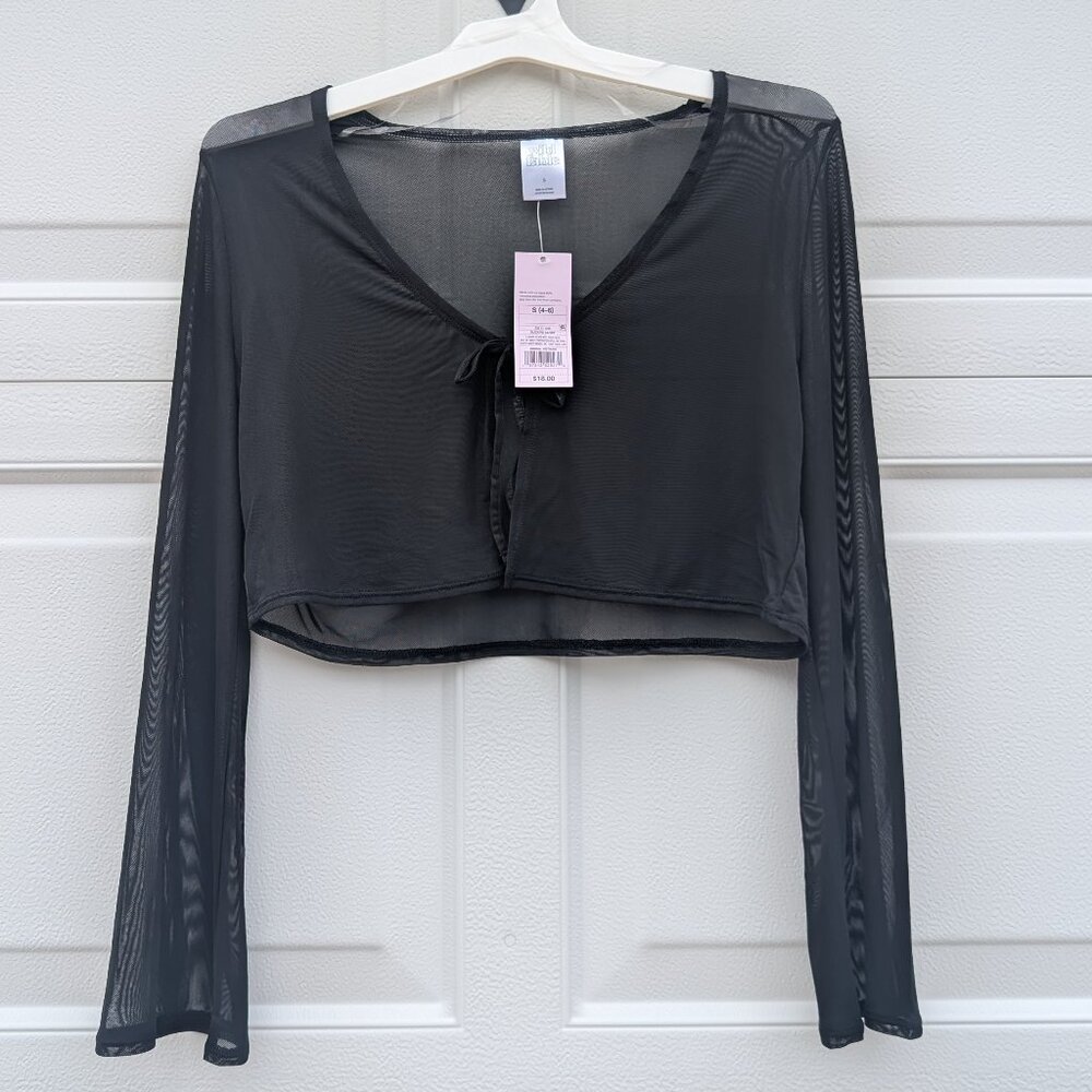 NWT-Wild Fable sheer front tie cover up